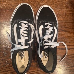 Vans Women's Black and White Sneakers